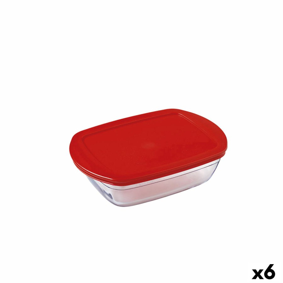 Rektangulr madkasse med Lg  Cuisine Cook&store Ocu Rd 400 ml 17 x 10 x 5 cm Glas Silikone (6 enheder) #1