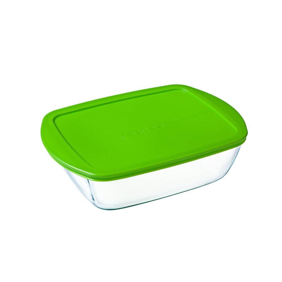 Rektangulr madkasse med Lg Pyrex Cook & Store Grn 1,1 L 23 x 15 x 7 cm Silikone Glas (6 enheder) #4