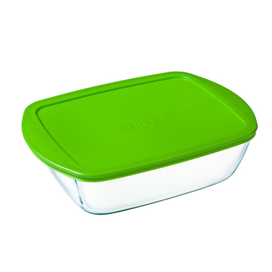 Rektangulr madkasse med Lg Pyrex Cook&store Px Grn 2,5 L 28 x 20 x 8 cm Glas Silikone (5 enheder) #4