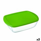 Rektangulr madkasse med Lg Pyrex Cook&store Px Grn 2,5 L 28 x 20 x 8 cm Glas Silikone (5 enheder) #1