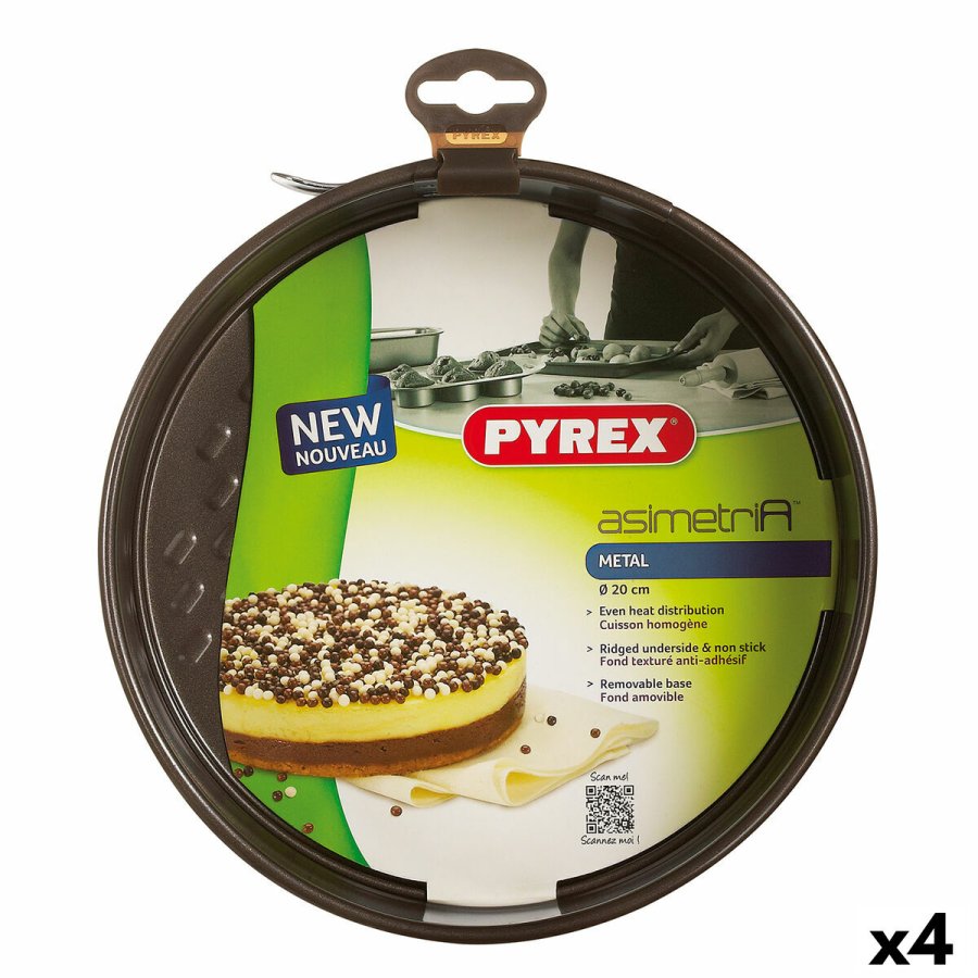 Bageform Pyrex Asimetria Cirkulr Metal 4 enheder 20 cm #1