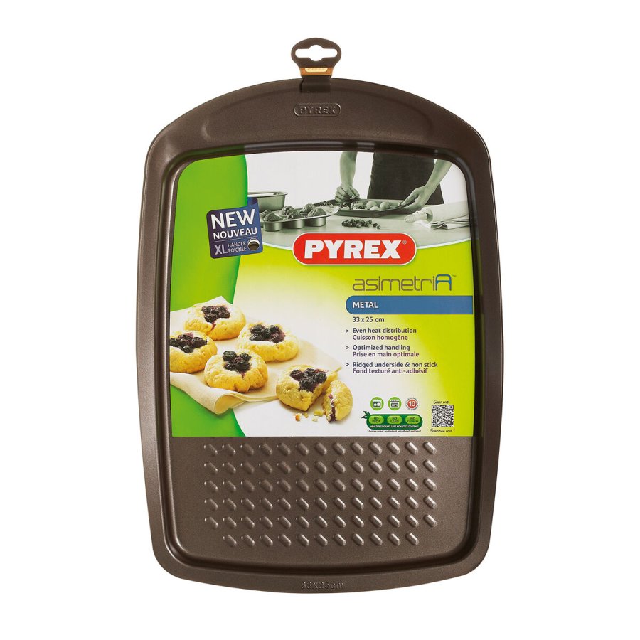 Bageform Pyrex Asimetria Rektangulr Sort Metal 33 x 25 cm (6 enheder) #4