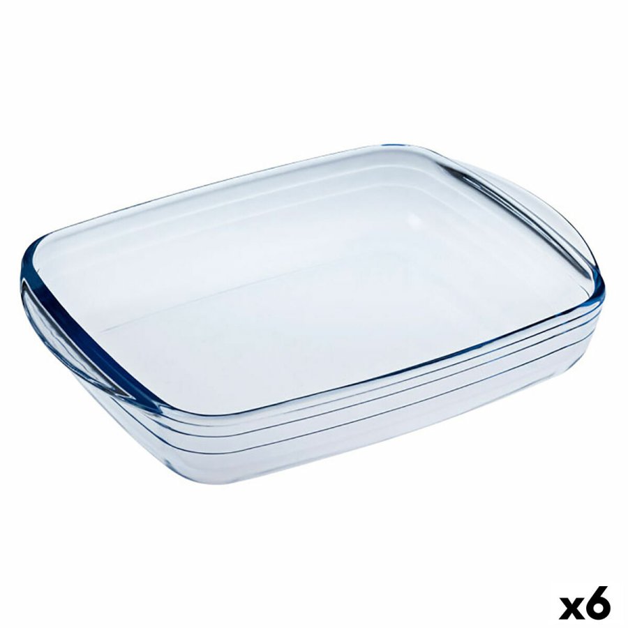 Rektangulr Form  Cuisine Ocuisine Vidrio Gennemsigtig Glas 23 x 15 x 5 cm Rektangulr (6 enheder) #1