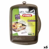 Rektangulr Form Pyrex Asimetria Sort Metal 35 x 27 cm Rektangulr (6 enheder) #1