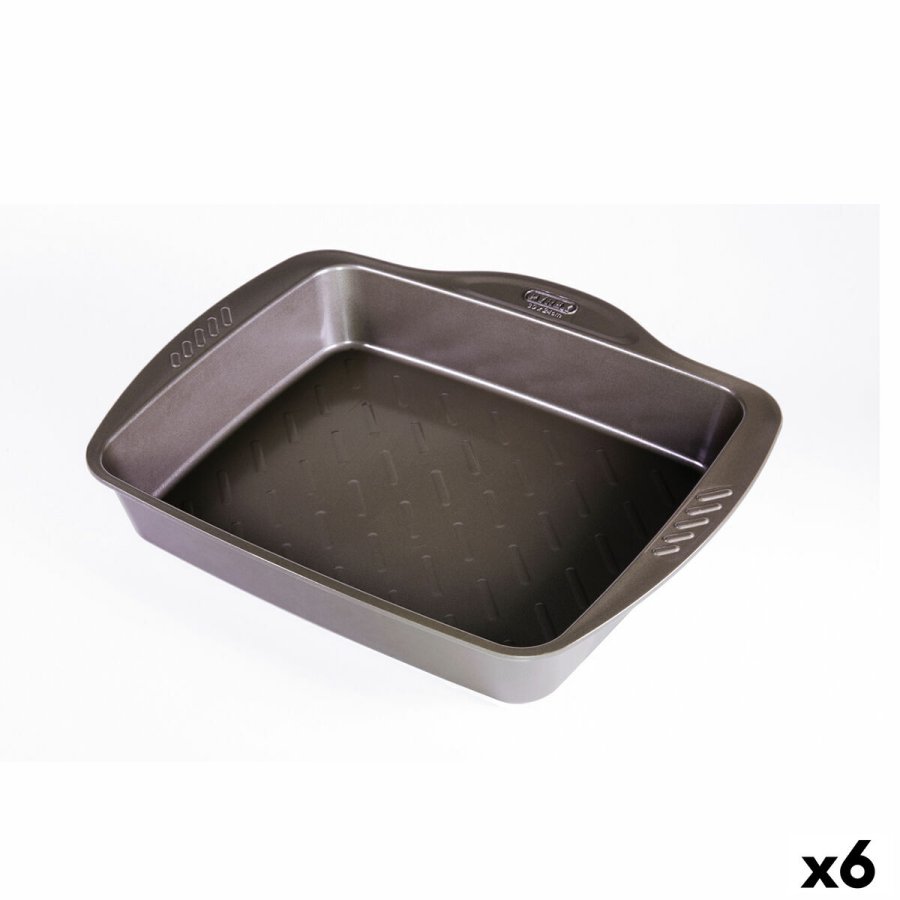 Ovn Fad Pyrex Asimetria Rektangulr Metal 6 enheder 40 x 31 cm #1