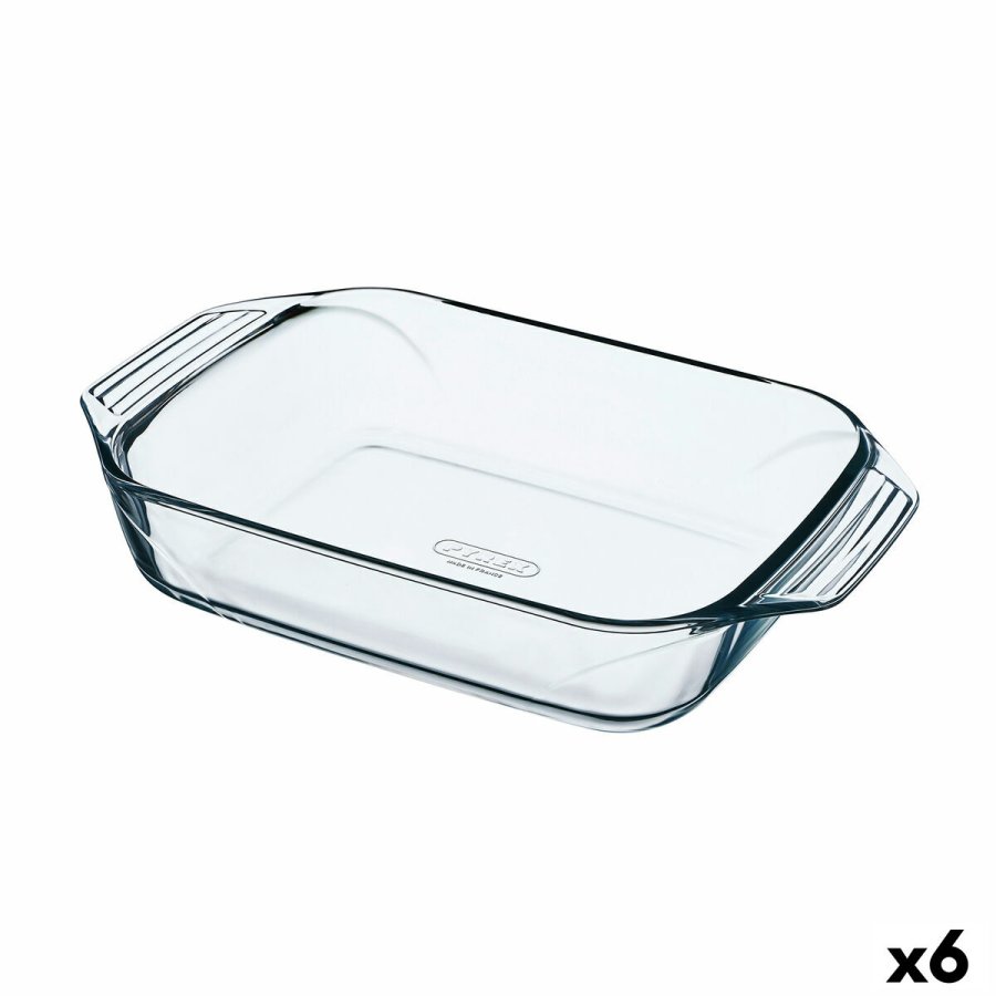 Ovn Fad Pyrex Irresistible Gennemsigtig Glas Rektangulr 39 x 24,5 x 6,9 cm (6 enheder) #1