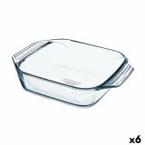 Kkkenspringvand Pyrex Irresistible Firkantet Gennemsigtig Glas 6 enheder 29,2 x 22,7 x 6,8 cm #1