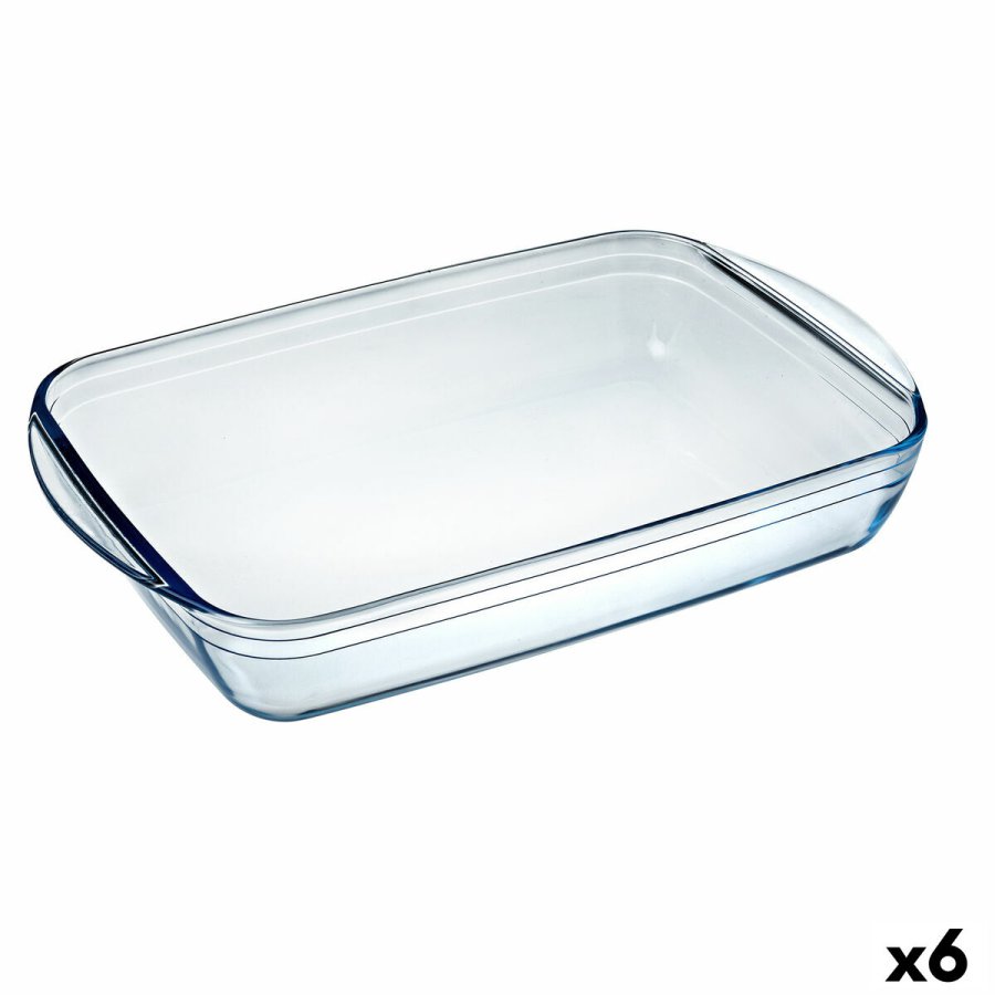 Kkkenspringvand Pyrex Classic 4,6 L 40,3 x 26,3 x 7,3 cm Gennemsigtig Glas (6 enheder) #1