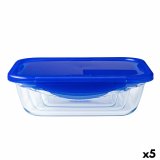 Hermetisk madkasse Pyrex Cook & Go Bl 1,7 L 24 x 18 cm Glas (5 enheder) #1
