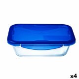 Hermetisk madkasse Pyrex Cook&go 30 x 23 cm 3,3 L Rektangulr Bl Glas (4 enheder) #1