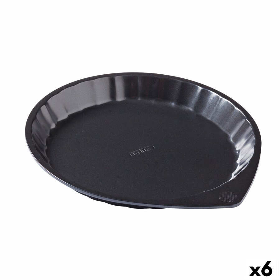 Kageform Pyrex Magic Sort Metal Flad Cirkulr  27 cm 6 enheder #1