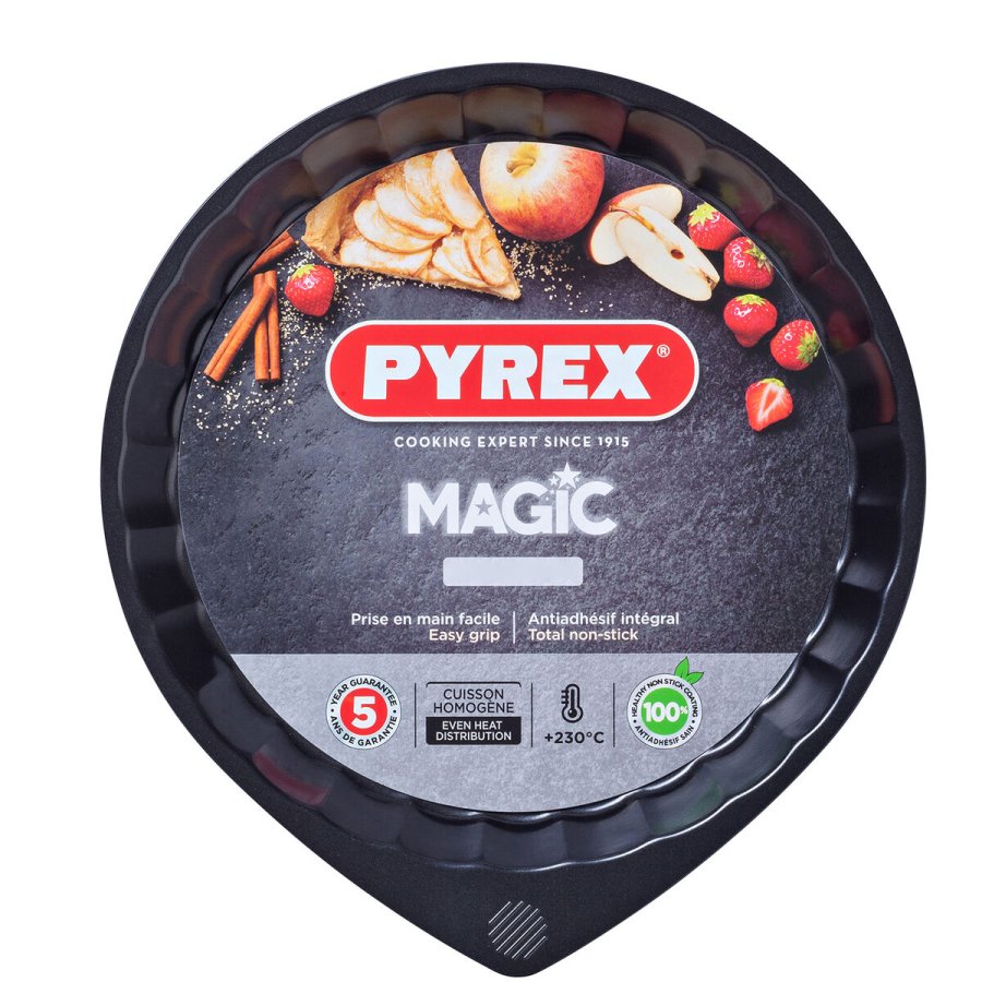 Kageform Pyrex Magic Sort Metal Flad Cirkulr  30 cm 6 enheder #4