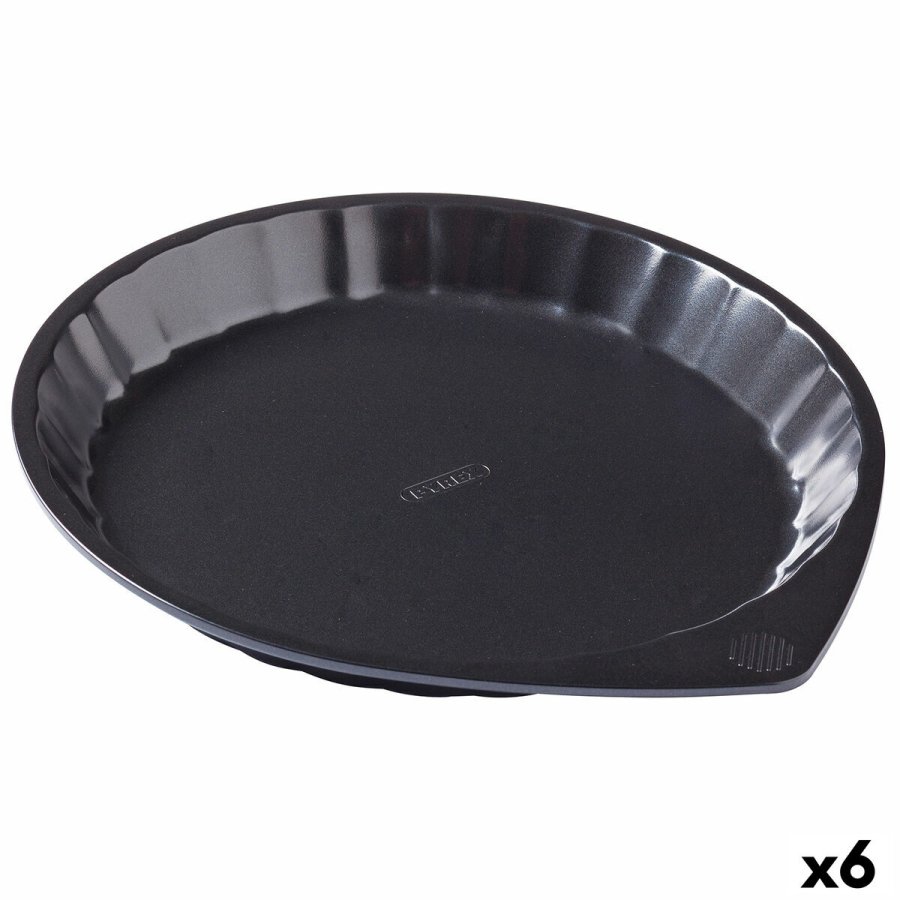 Kageform Pyrex Magic Sort Metal Flad Cirkulr  30 cm 6 enheder #1
