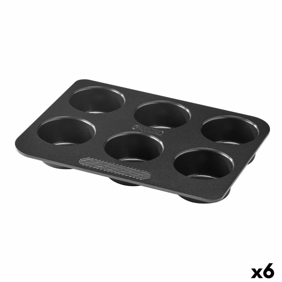 Muffinform Pyrex Magic Sort 24 x 18 x 3 cm (6 enheder) #1