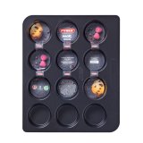 Muffinform Pyrex Magic Sort 31 x 26 x 4 cm (6 enheder) #4