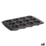 Muffinform Pyrex Magic Sort 31 x 26 x 4 cm (6 enheder) #1