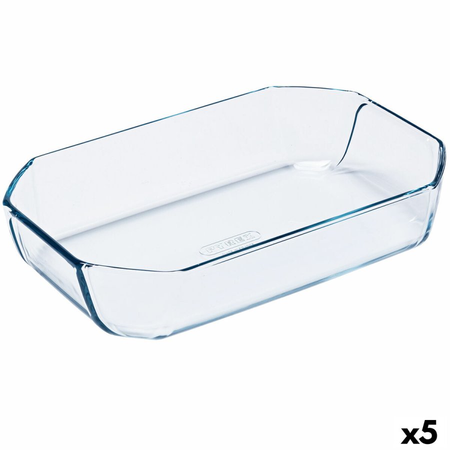 Ovn Fad Pyrex Inspiration Gennemsigtig Glas Rektangulr 30 x 20 x 6,45 cm (5 enheder) #1
