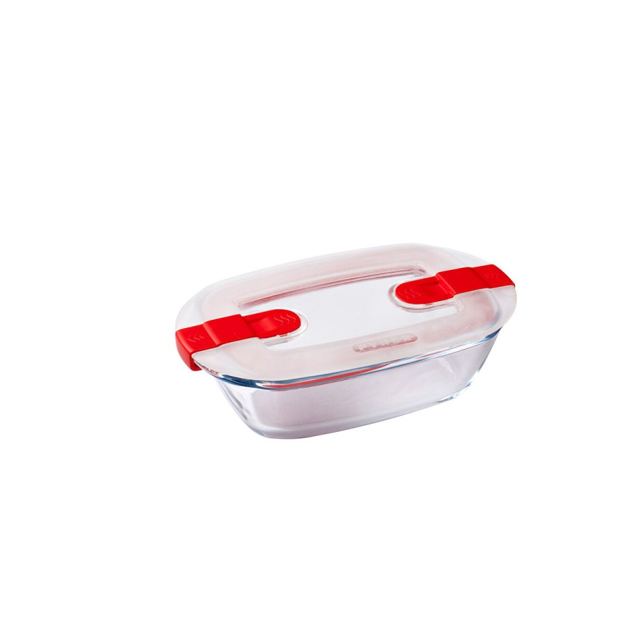 Hermetisk madkasse Pyrex Cook & Heat Rektangulr 400 ml 17 x 10 x 5 cm Gennemsigtig Glas (5 enheder) #10