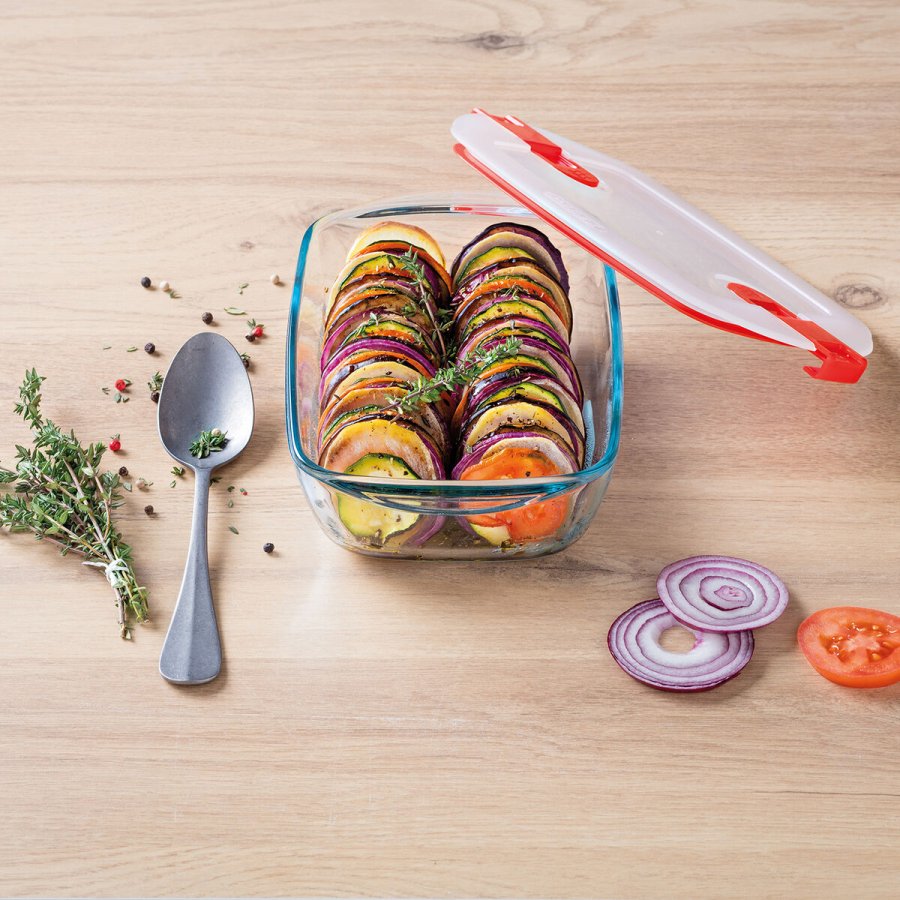 Hermetisk madkasse Pyrex Cook&heat 1,1 L 24 x 15,5 x 7 cm Gennemsigtig Glas (5 enheder) #4