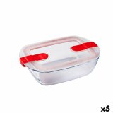 Hermetisk madkasse Pyrex Cook&heat 1,1 L 24 x 15,5 x 7 cm Gennemsigtig Glas (5 enheder) #1