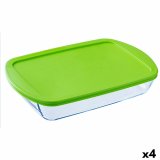 Rektangulr madkasse med Lg Pyrex Cook & store Gennemsigtig Silikone Glas (4,5 L) (4 enheder) #1