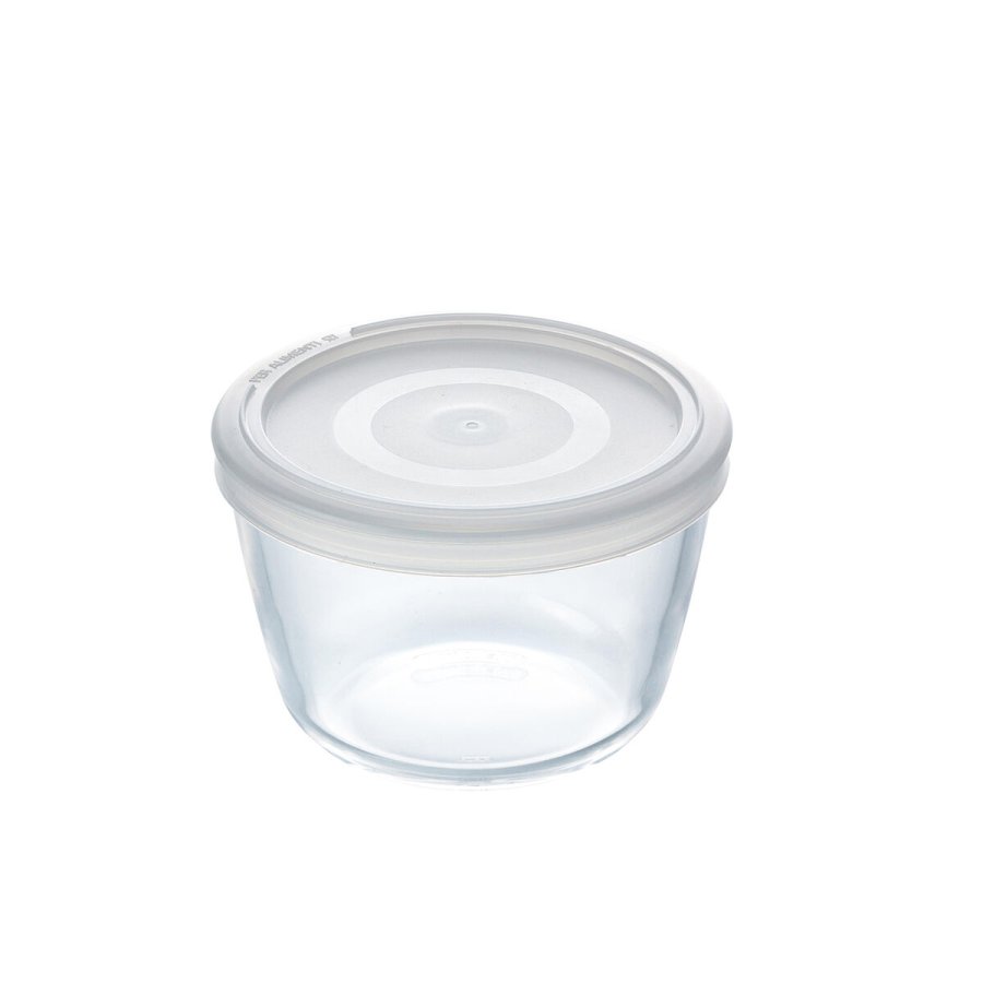 Rund madkasse med lg Pyrex Cook&freeze 600 ml 12 x 12 x 9 cm Gennemsigtig Glas Silikone (8 enheder) #4