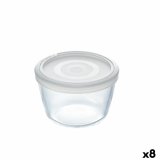 Rund madkasse med lg Pyrex Cook&freeze 600 ml 12 x 12 x 9 cm Gennemsigtig Glas Silikone (8 enheder) #1