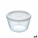Rund madkasse med lg Pyrex Cook & Freeze 1,1 L 15 x 15 x 10 cm Gennemsigtig Silikone Glas (4 enheder) #1