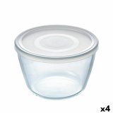 Rund madkasse med lg Pyrex Cook & Freeze 1,6 L 17 x 17 x 12 cm Gennemsigtig Silikone Glas (4 enheder) #1