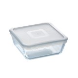 Firkantet madkasse med lg Pyrex Cook&freeze 850 ml 14 x 14 cm Gennemsigtig Glas Silikone (6 enheder) #4
