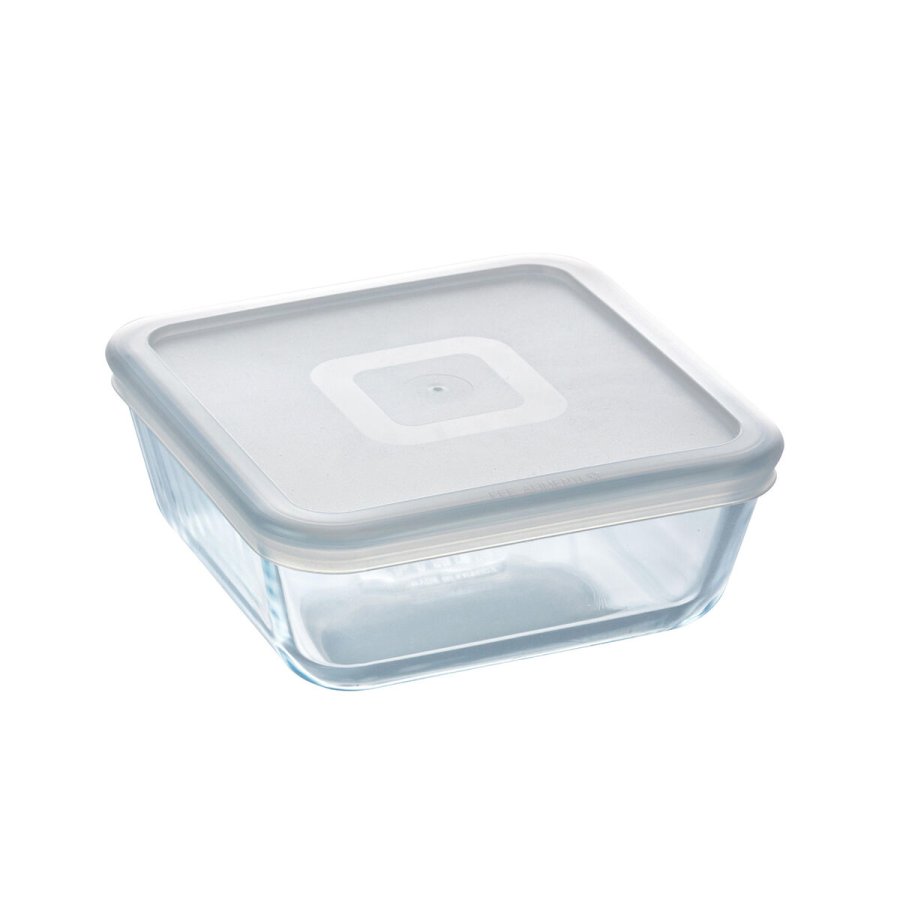 Firkantet madkasse med lg Pyrex Cook&freeze 850 ml 14 x 14 cm Gennemsigtig Glas Silikone (6 enheder) #4