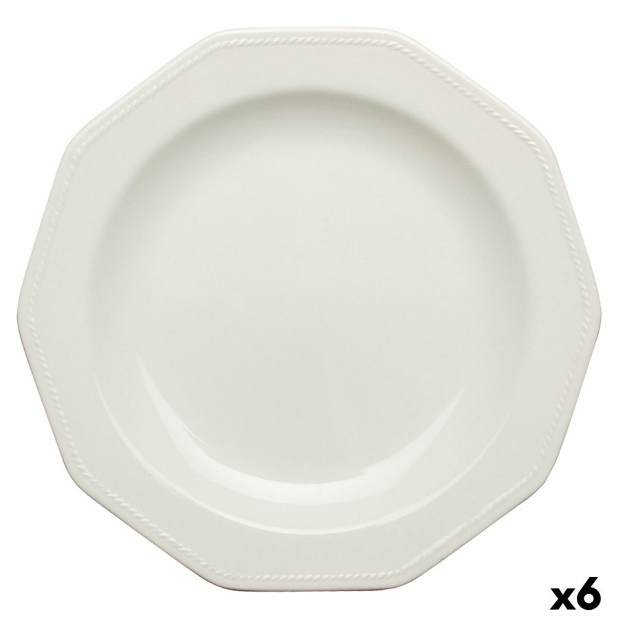 Flad Plade Churchill Artic White Hvid Keramik Jedilni servis  27 cm (6 enheder) #1