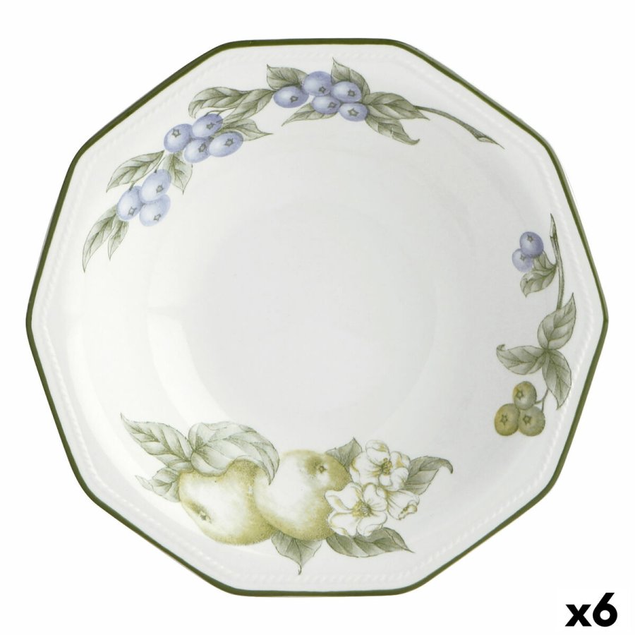Dyb tallerken Churchill Victorian Orchard Keramik Jedilni servis ( 20,5 cm) (6 enheder) #1