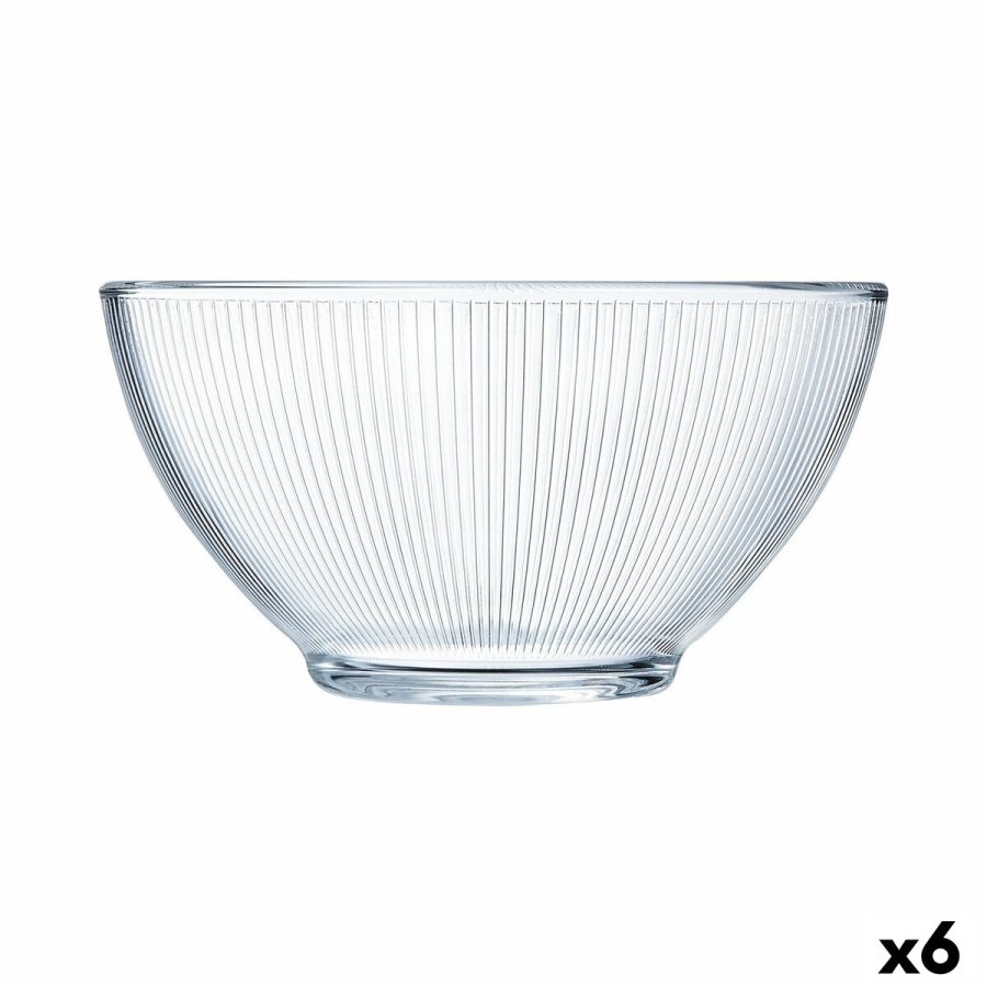 Skl Luminarc Stripy Morgenmad Gennemsigtig Glas (500 ml) (6 enheder) #1