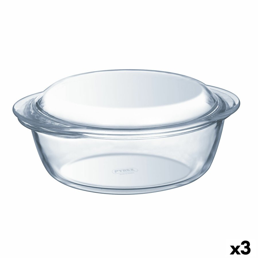 Gryde Med Lg Pyrex Essentials Gennemsigtig 1,4 L (3 enheder) #1