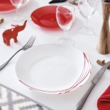 Flad Plade Arcopal Domitille Rojo To-farvet Glas 25 cm (12 enheder) #4