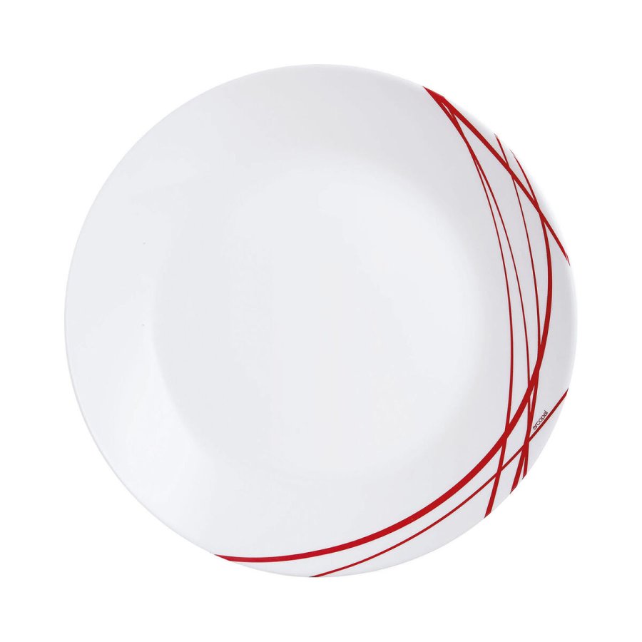 Flad Plade Arcopal Domitille Rojo To-farvet Glas 25 cm (12 enheder) #7