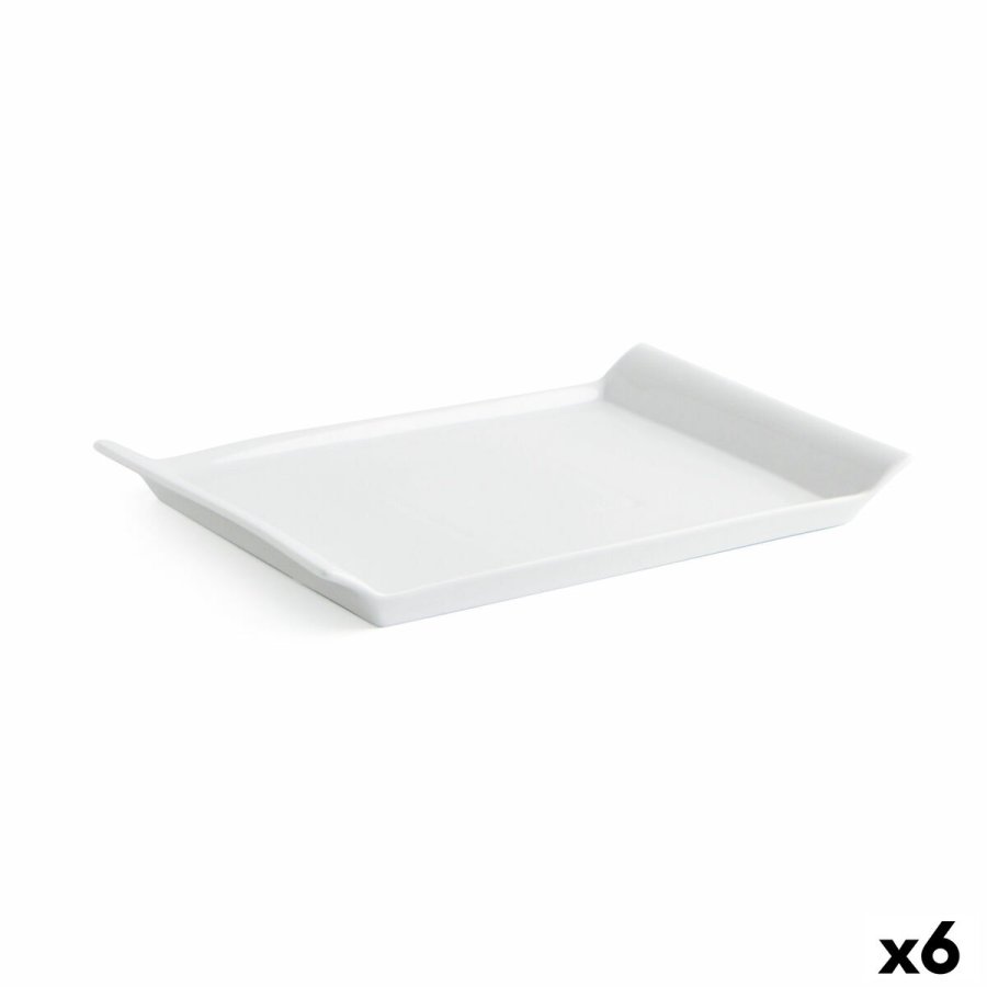 Snack bakke Quid Gastro Fresh 26 x 18 cm Keramik Hvid (6 enheder) #1