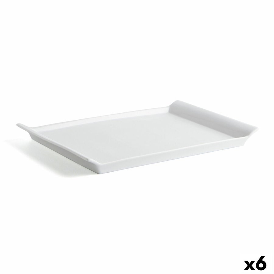 Kkkenspringvand Quid Gastro Fresh Rektangulr Keramik Hvid (36 x 25 cm) (6 enheder) #1