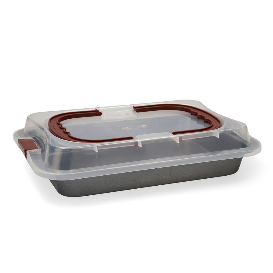 Bageform Quid Sweet Grey Sort Metal 36 x 23 x 4,5 cm Med lg (4 enheder) #7