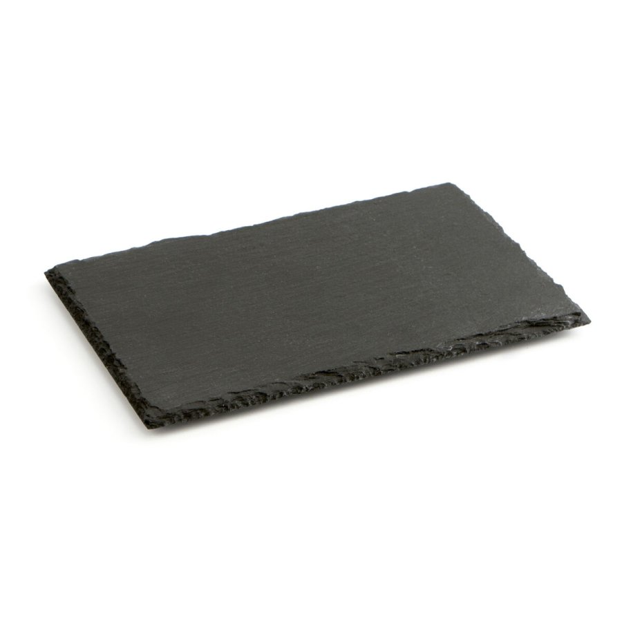 Keramisk fad med skifereffekt Quid Gastro Fun Sort 30 x 20 cm (12 enheder) #4