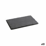 Keramisk fad med skifereffekt Quid Gastro Fresh Sort (40 x 30 cm) (12 enheder) #1