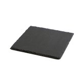 Keramisk fad med skifereffekt Quid Gastro Fresh Sort (20 x 20 cm) (12 enheder) #10