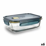 Hermetisk madkasse Quid Astral Rektangulr 1,04 L Bl Glas (6 enheder) #1