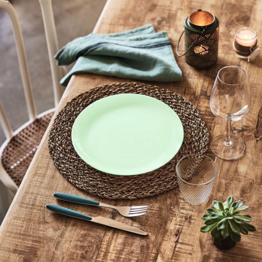 Flad Plade Luminarc Diwali Paradise Grn Glas 25 cm (24 enheder) #4