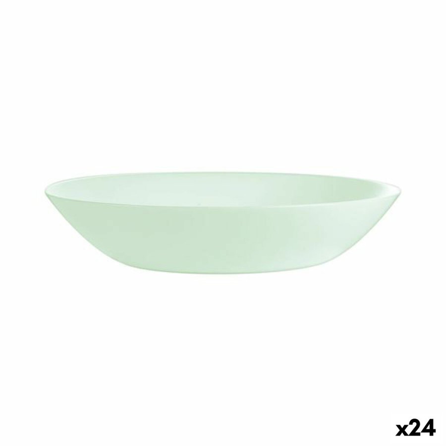 Dyb tallerken Luminarc Diwali Paradise Grn Glas 20 cm (24 enheder) #1