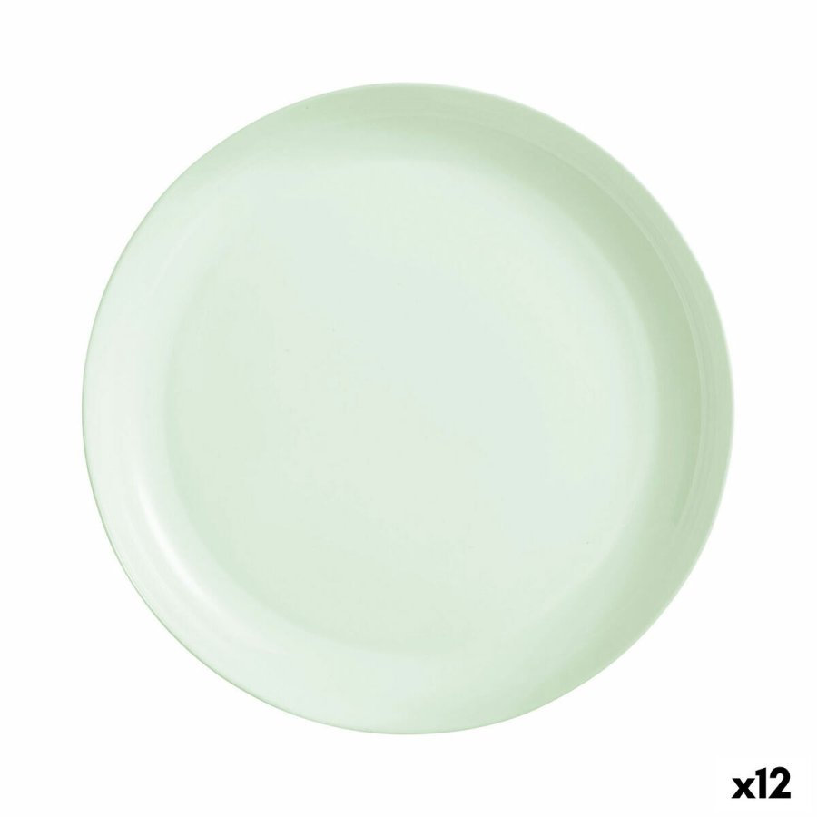 Dyb tallerken Luminarc Diwali Paradise Grn Glas 29 cm (12 enheder) #1