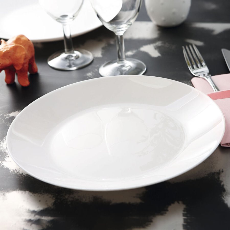 Flad Plade Luminarc Zelie Hvid Glas  25 cm (12 enheder) #7