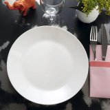 Flad Plade Luminarc Zelie Hvid Glas  25 cm (12 enheder) #10