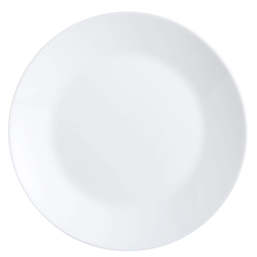 Flad Plade Luminarc Zelie Hvid Glas  25 cm (12 enheder) #16